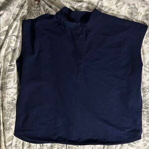 Figs Women's Navy Blue Rafaela Scrub Top